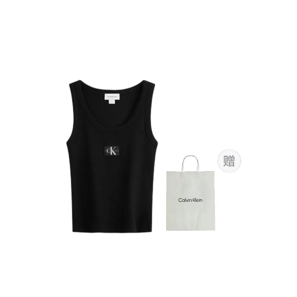 Топ без рукавов Calvin Klein SS25, Black