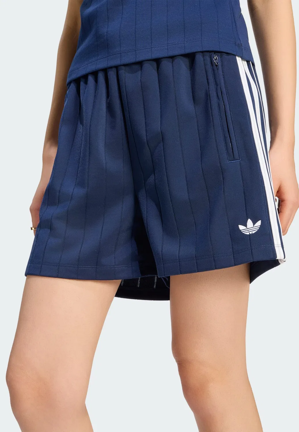 Шорты Adidas Originals свободного кроя Firebird темно-синего цвета — фото 4