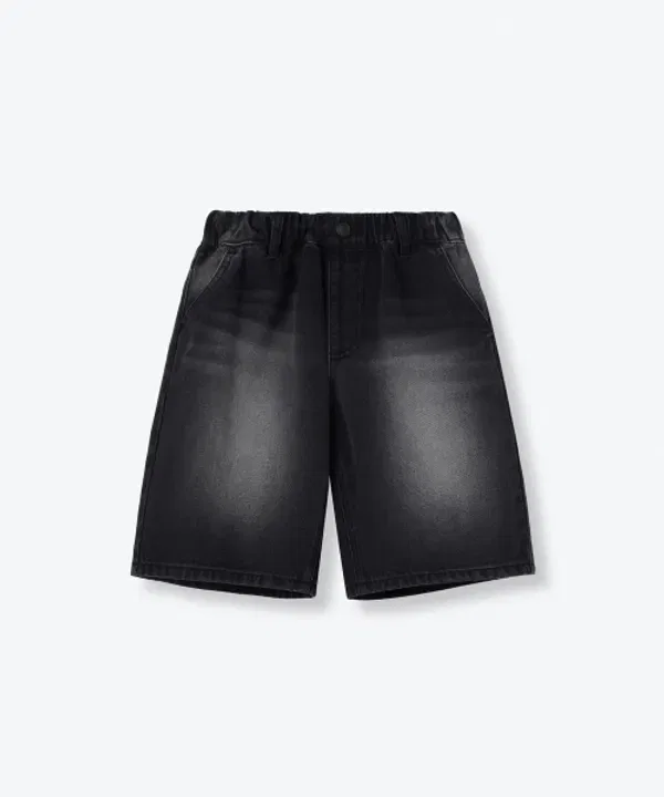 Джинсовые шорты Bermuda Big Brush, Musinsa Standard Kids, черный — фото 2