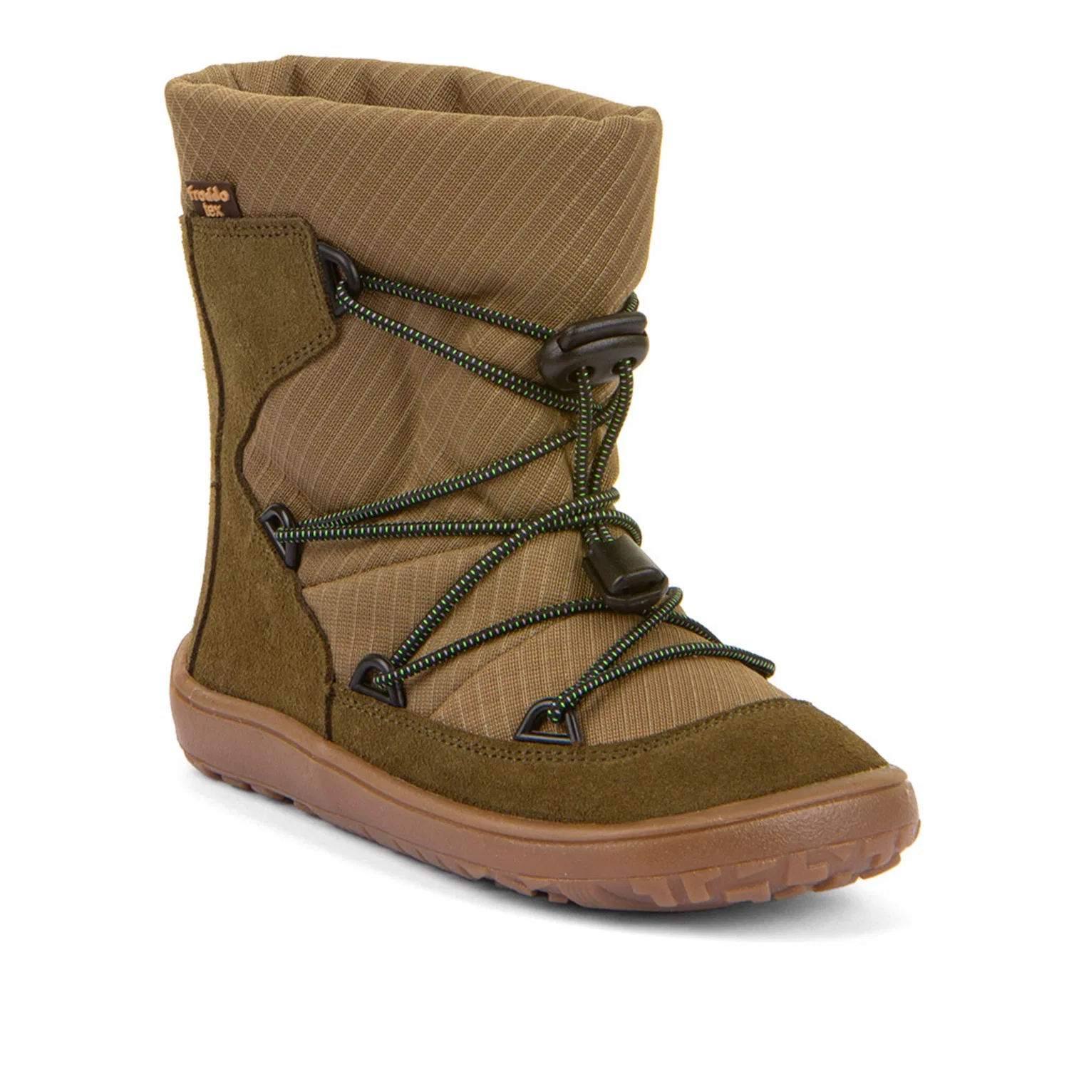 Детские зимние ботинки для ходьбы босиком froddo BAREFOOT TEX TRACK, Khaki