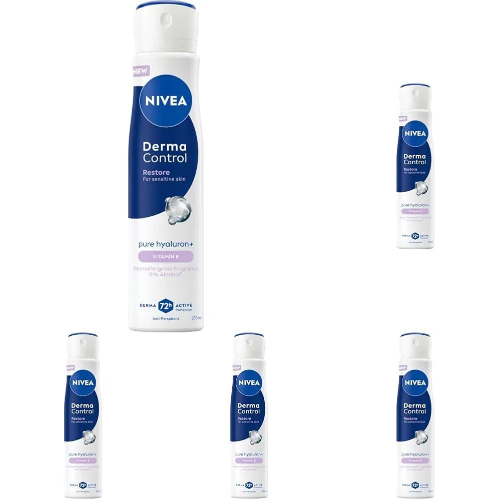 Антиперспирант-спрей NIVEA Derma Control Restore, 5х250 мл, Fresh