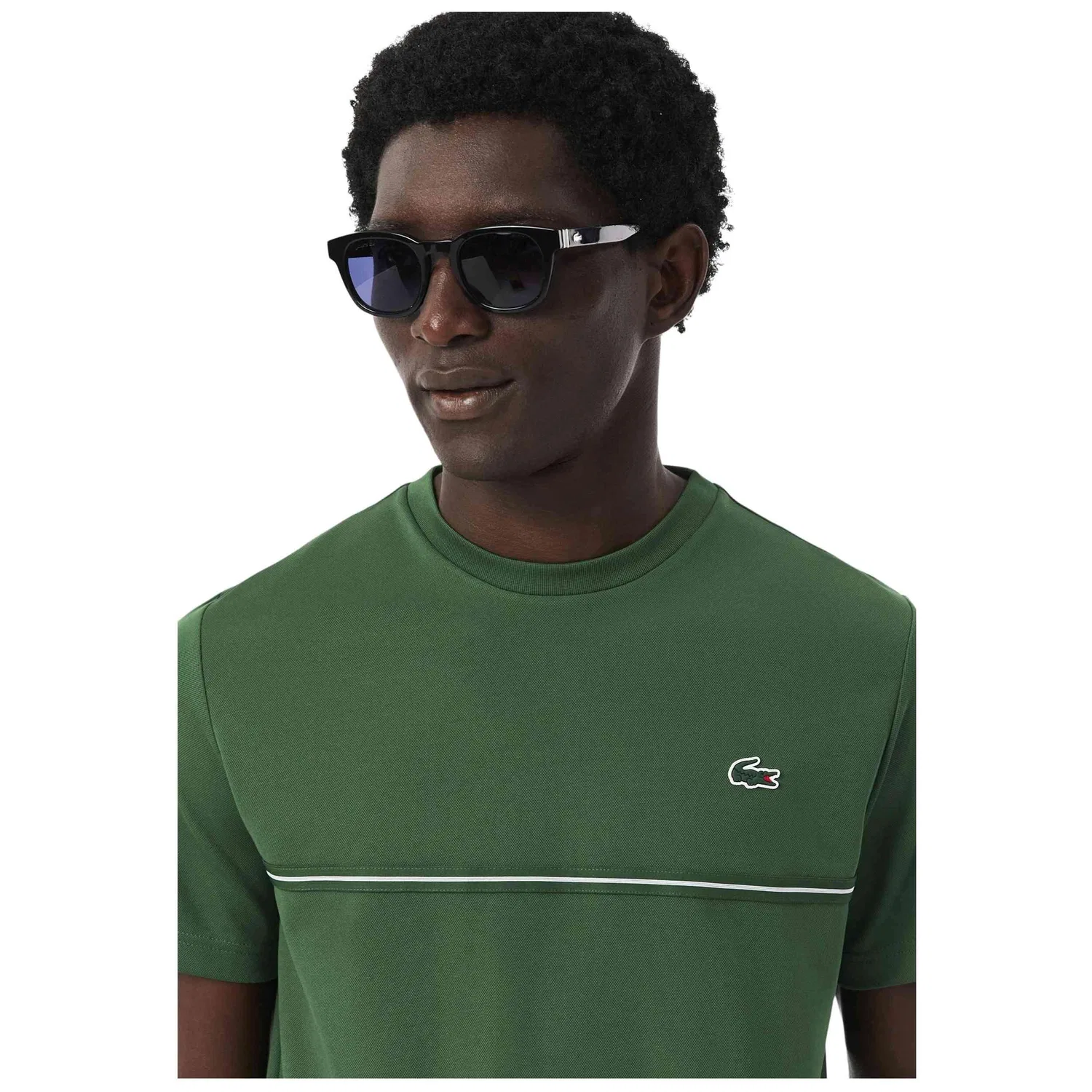 Мужская футболка с коротким рукавом Lacoste, Цвет Grun — фото 3