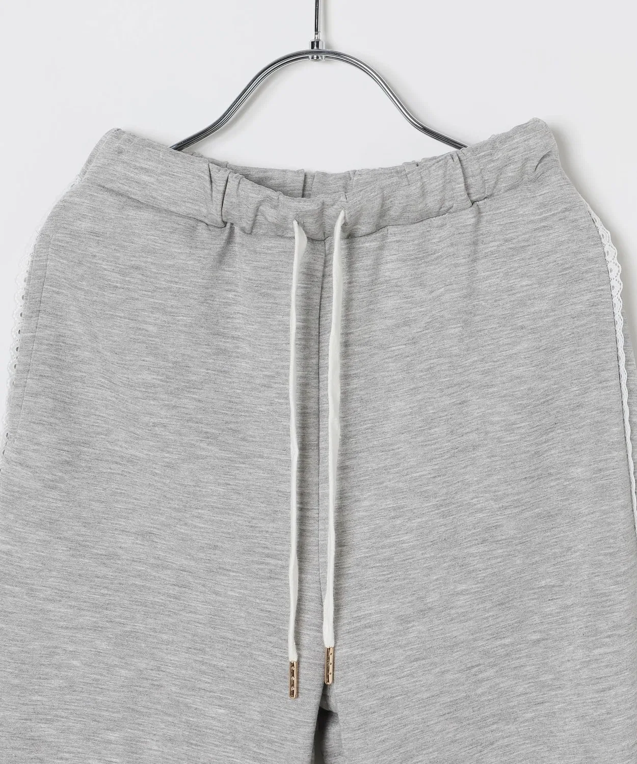 Детские спортивные брюки с кружевом, модель 1051630 GLOBAL WORK, Melange Gray — фото 3