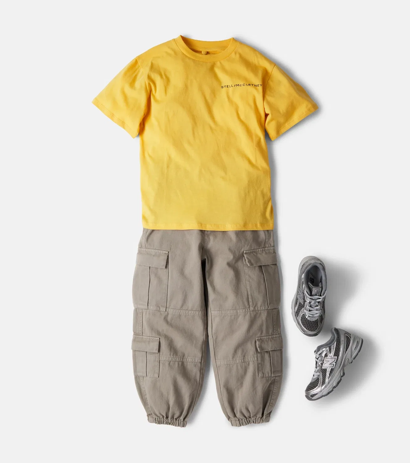 Брюки карго из холста Stella Mccartney Kids, зеленый — фото 2
