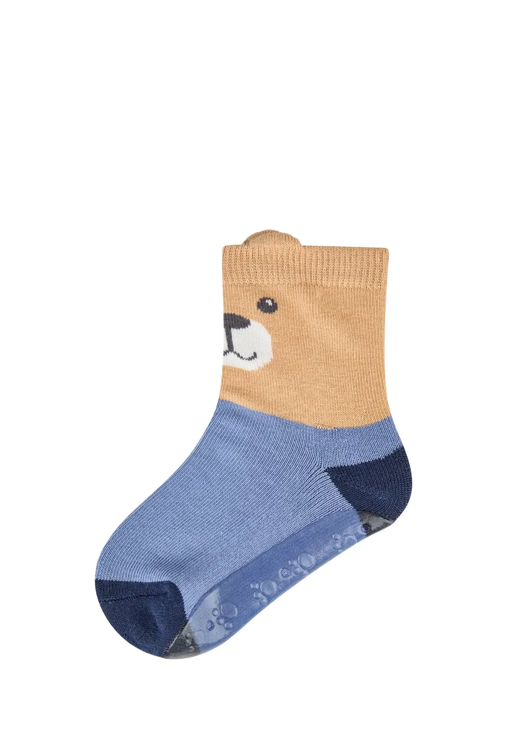Flitzen flitzer soft bär mit vollsohle (анти-рутш-эффект) - носки Sterntaler, Ecru