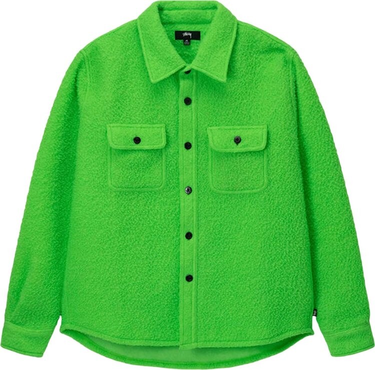 

Рубашка Stussy Casentino Wool Cpo Shirt 'Lime', зеленый