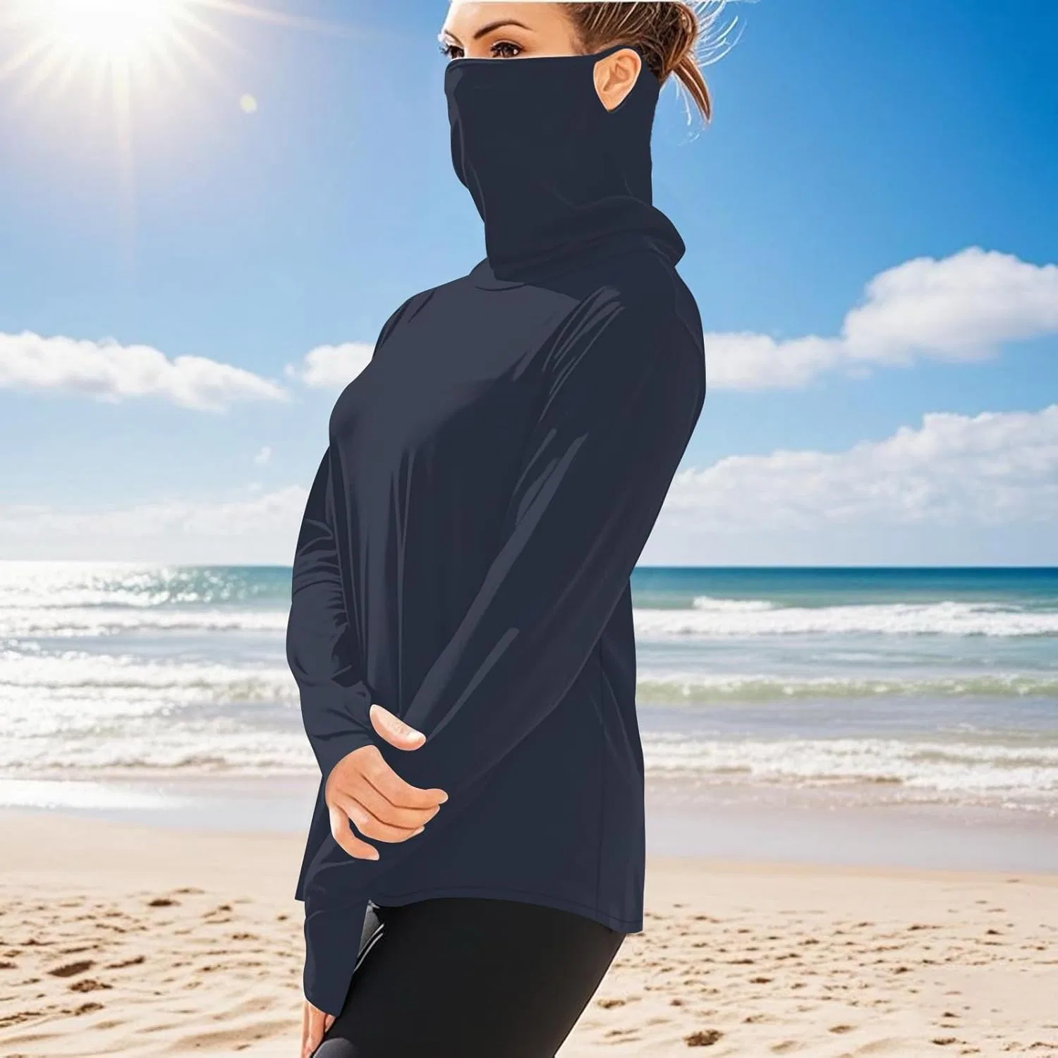 Мужская футболка с защитой от солнца UPF 50+ Long Sleeve, B-navy — фото 3
