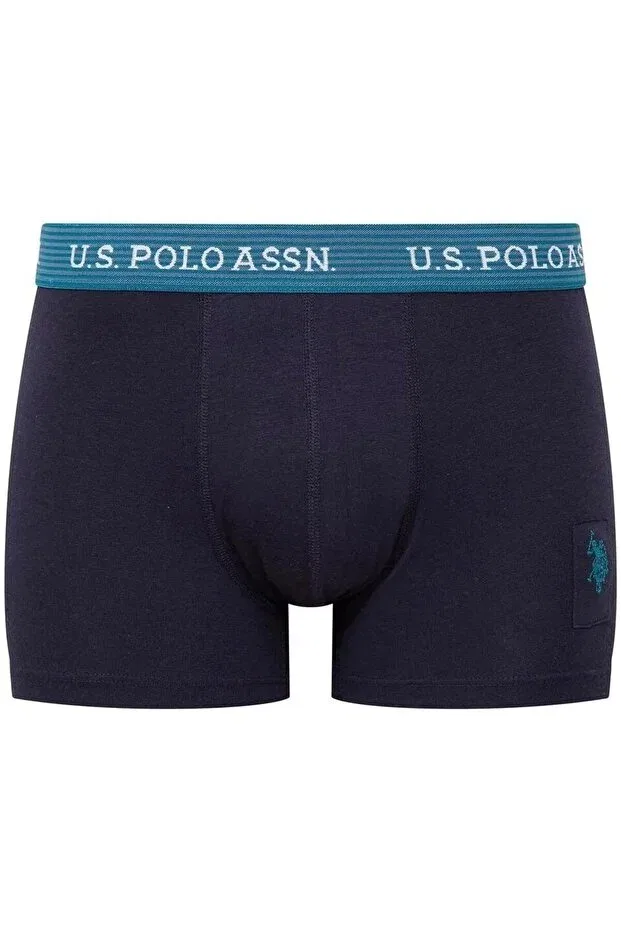 Мужские боксеры с принтом 3-комплект U.S. Polo Assn., Navy Blue-Green-Printed — фото 2
