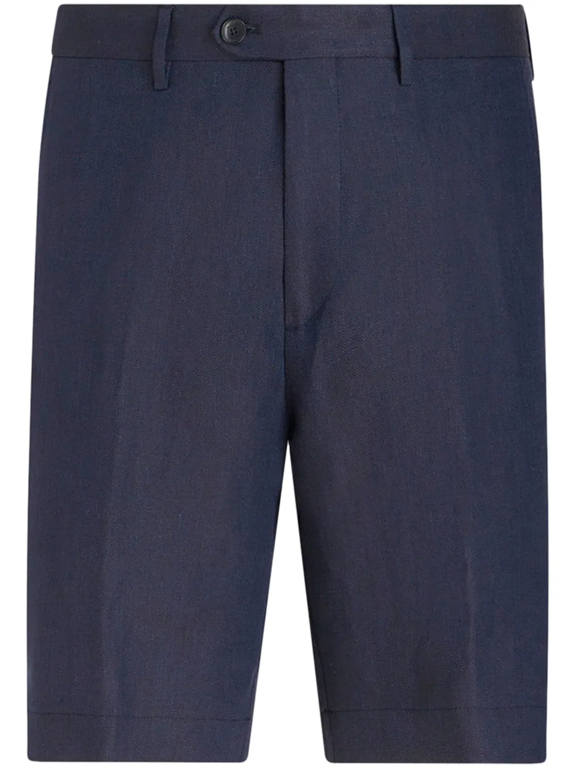 Льняные бермуды с подгибом ETRO, синий