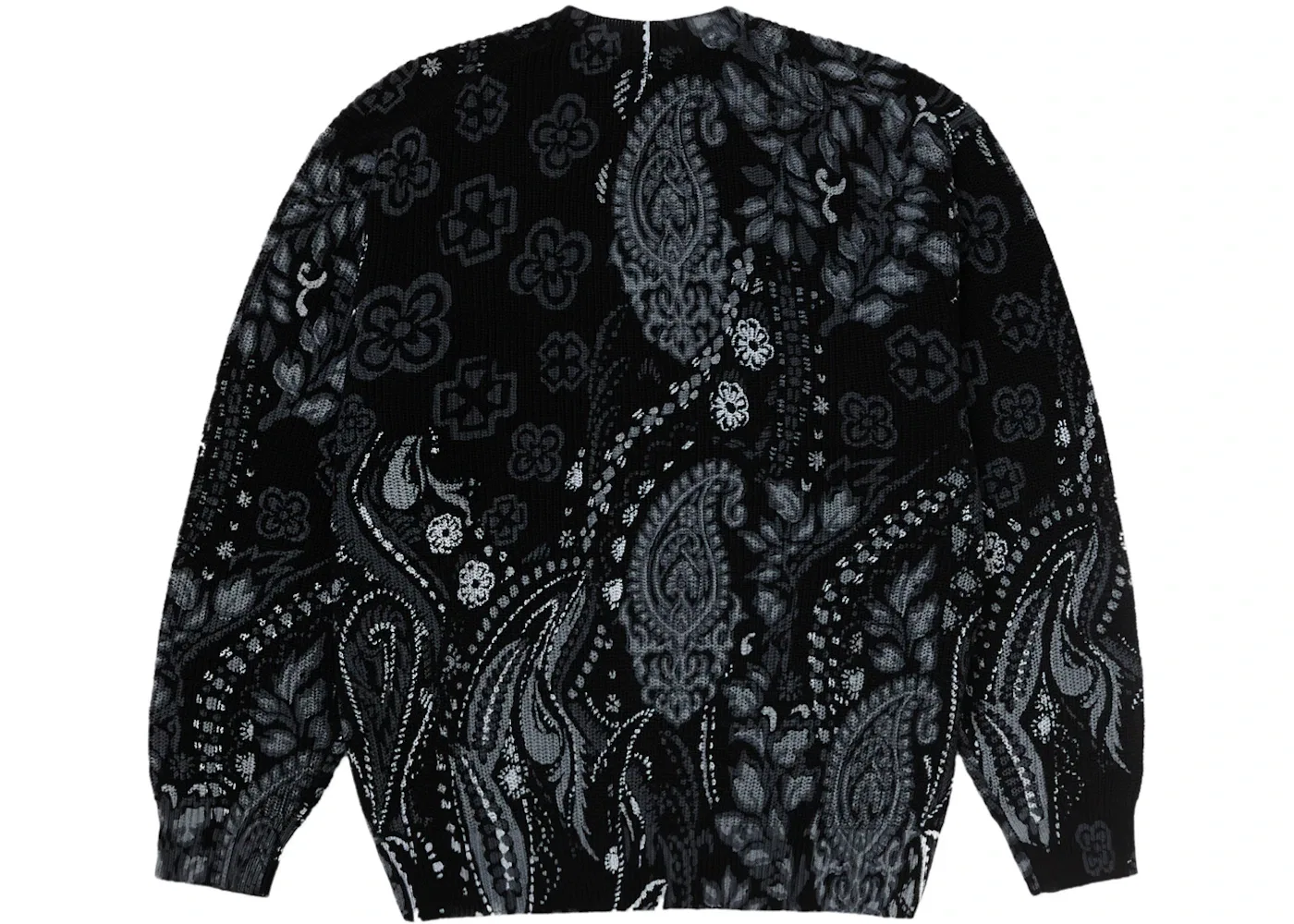 Мужской свитшот с принтом Paisley Supreme, Black — фото 2