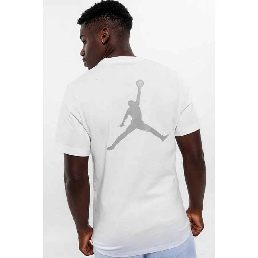 Футболка мужская с коротким рукавом из 100% хлопка Jordan Mvp Jumpman Nike, Белый — фото 2