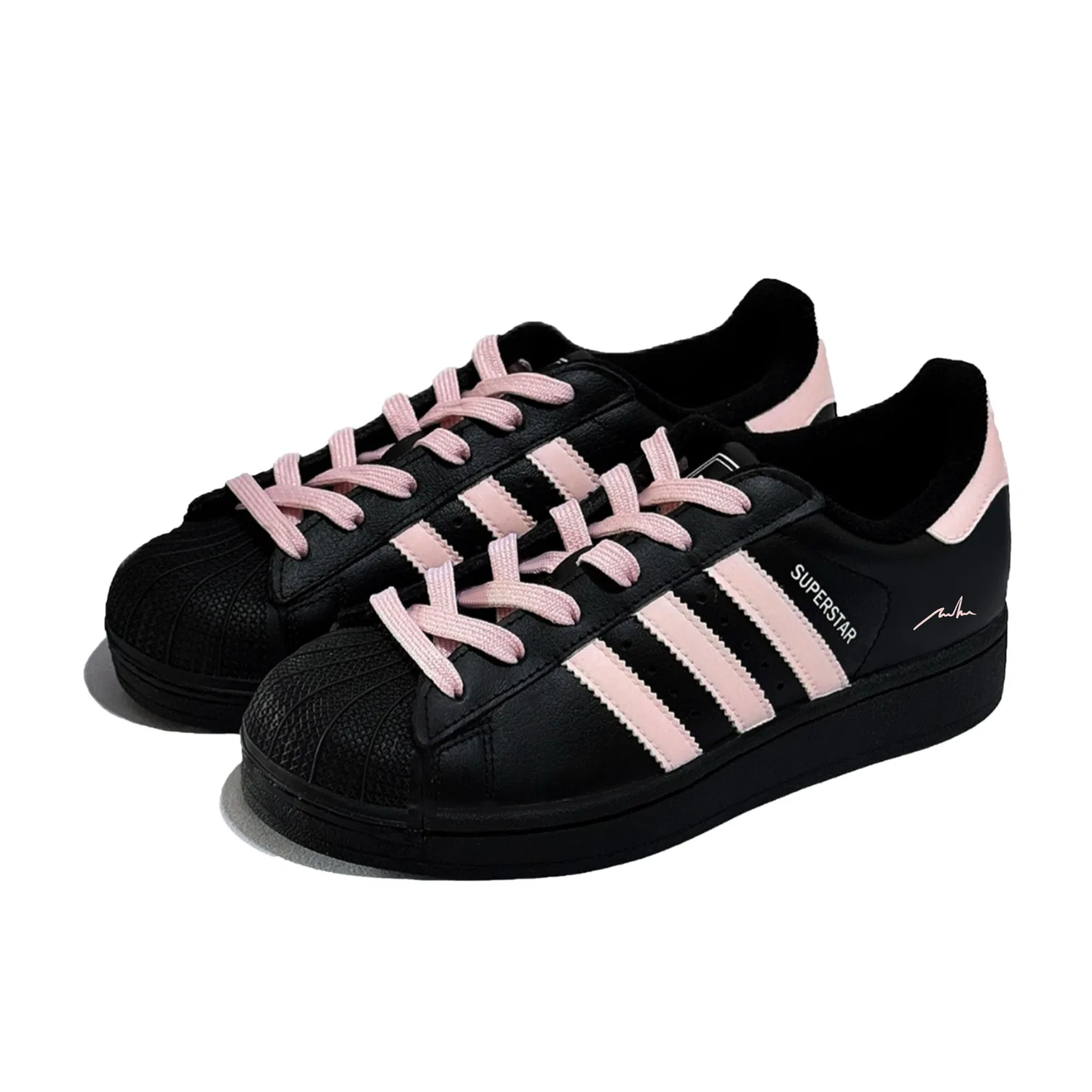 Детские кроссовки для мальчиков и девочек с принтом, модель Star Ink Girl, Adidas Originals, Pink — фото 4