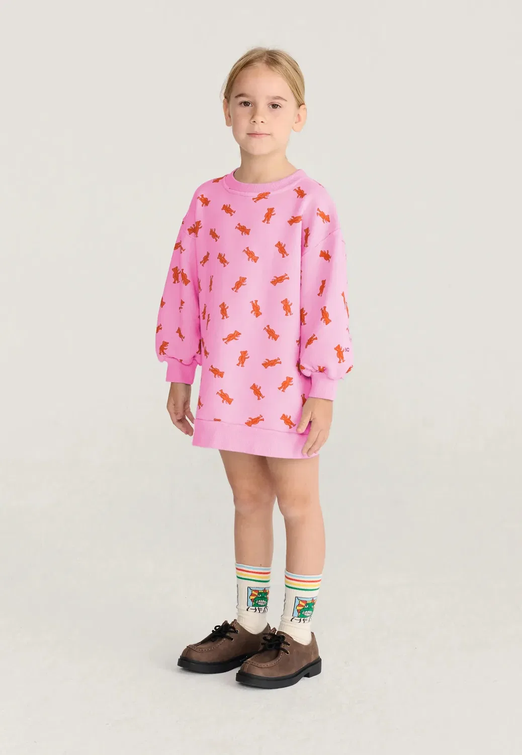 Мягкое лапчатое чудовище - спортивное платье Bobo Choses, Pink — фото 4