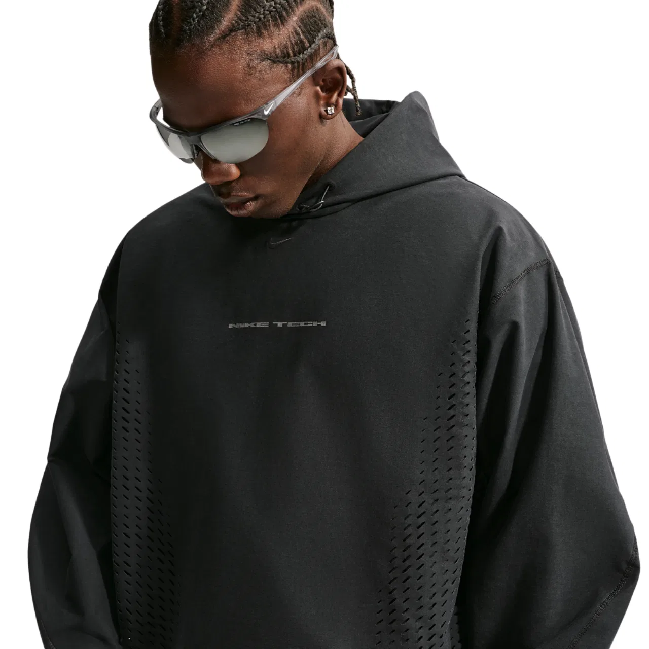Мужское худи с перфорацией Tech Dri-FIT Shori Perf PO Hoodie Nike, черный