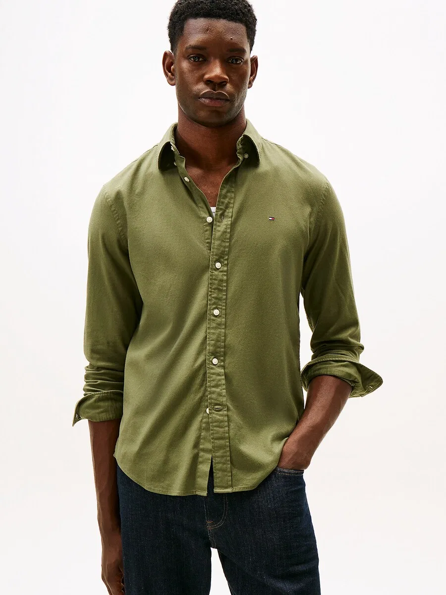 Рубашка на пуговицах TOMMY HILFIGER Regular fit, цвет 'FLEX', цвет Apple — фото 2