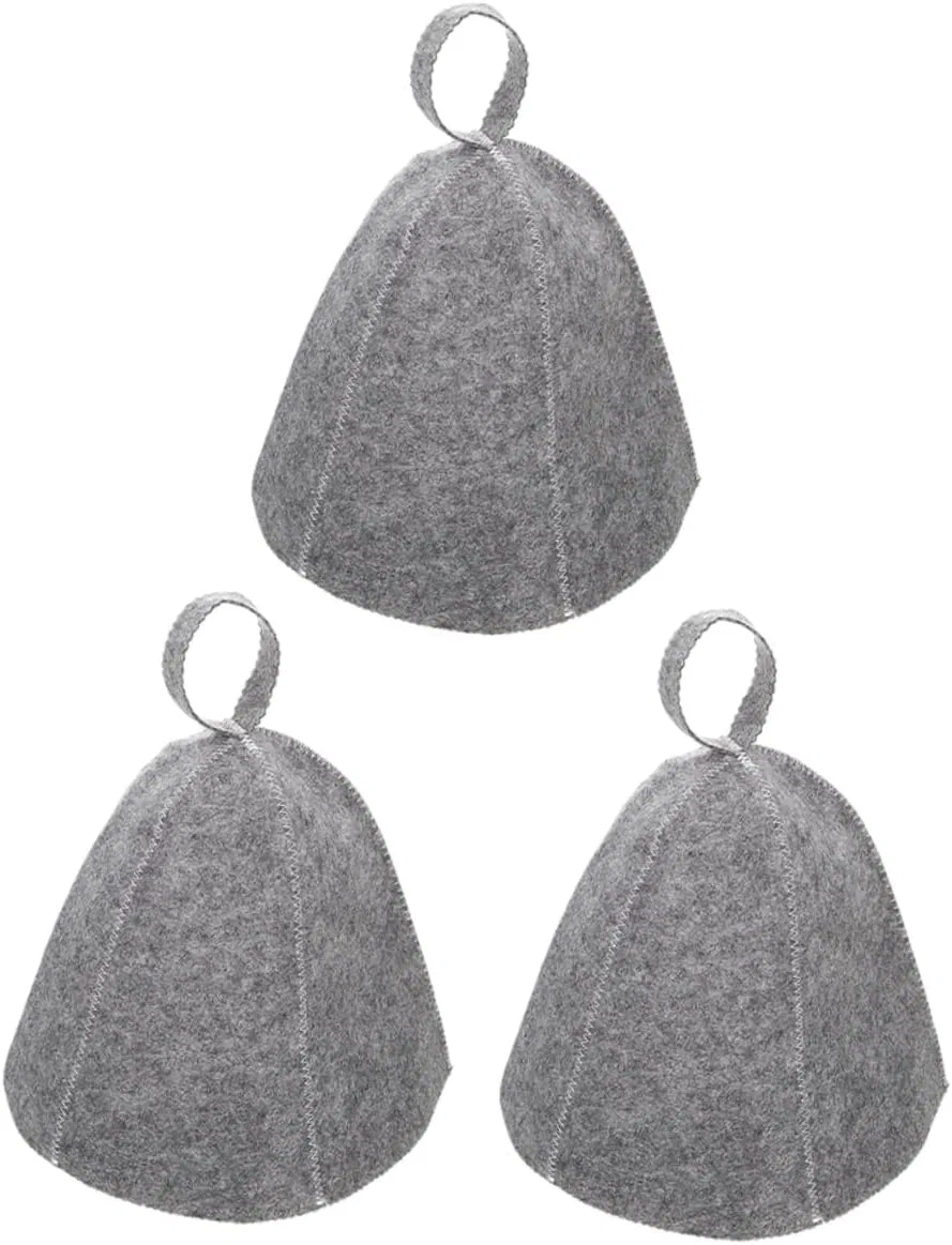 Шапочка для сауны, набор 3 шт, OUNONA, 32x24x0.5 см