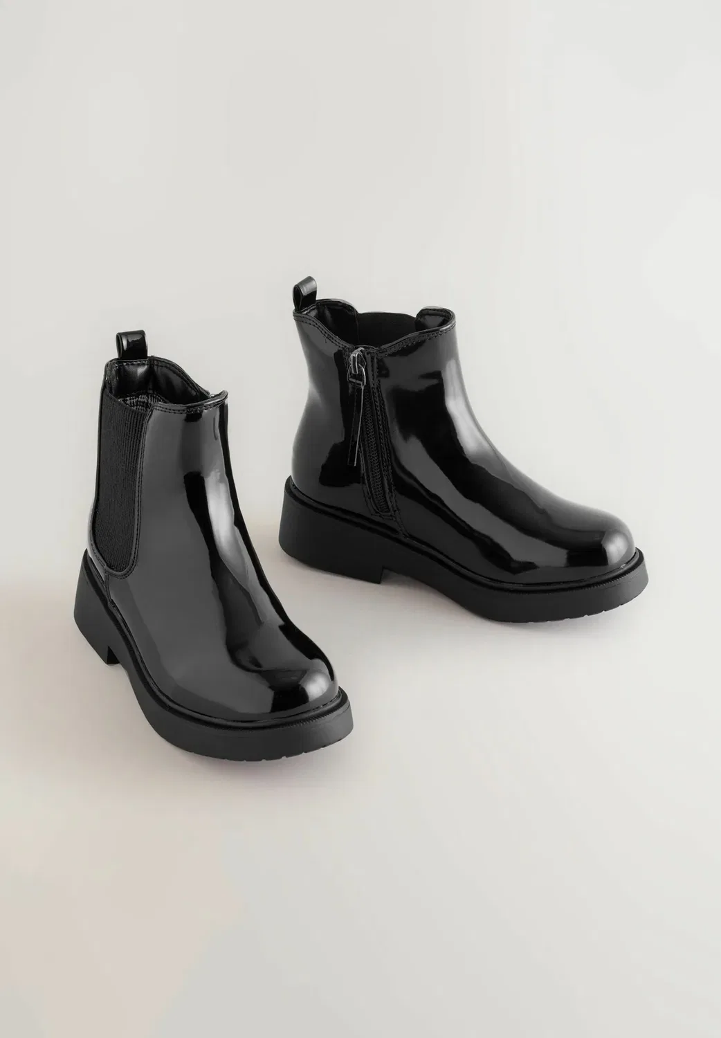 Ботильоны челси широкого кроя - классические ботильоны Next, Black Patent — фото 2