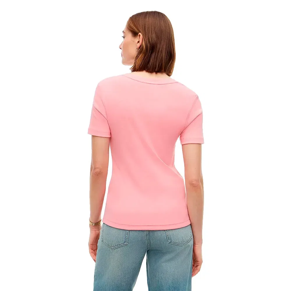 Женская футболка с V-образным вырезом Tommy hilfiger, Pink — фото 2