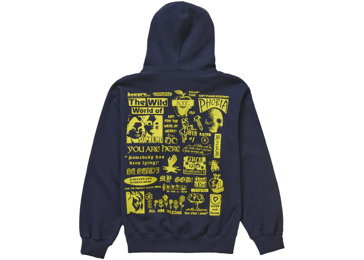 Мужской худи с вышивкой Supreme Wild Embroidered, Navy