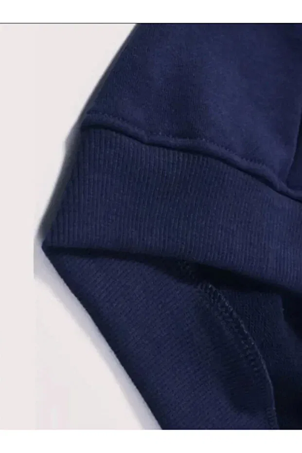 Детское худи для девочек с принтом Losangeles 98 Baxia, Navy Blue — фото 3