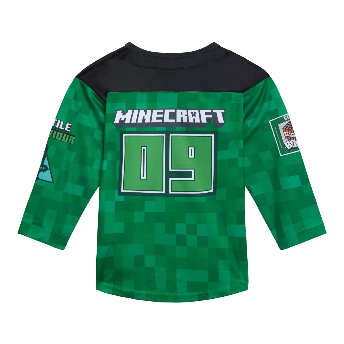 Детское футболка-джерси для мальчиков с длинным рукавом Minecraft, Green — фото 2