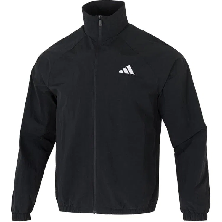 Унисекс куртка с воротником-стойкой Adidas, Black/White