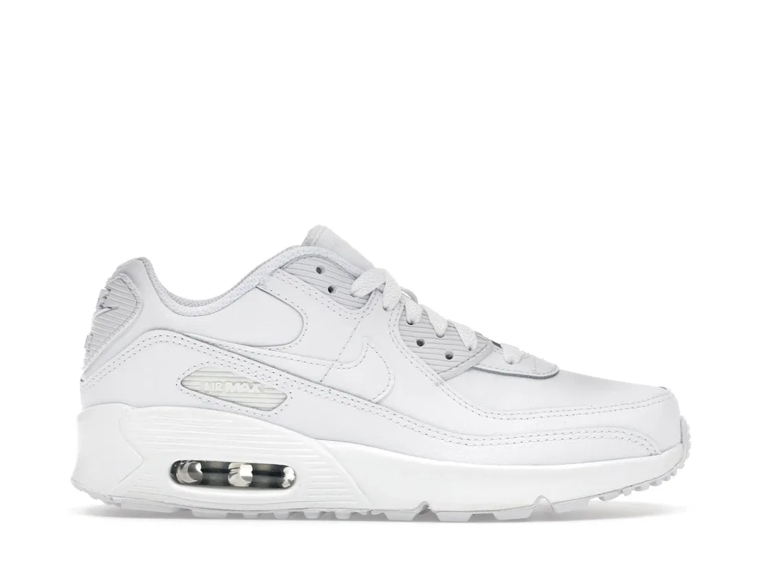 Детские кроссовки для мальчиков и девочек с амортизацией Nike Air Max 90 Nike, White Metallic Silver White White