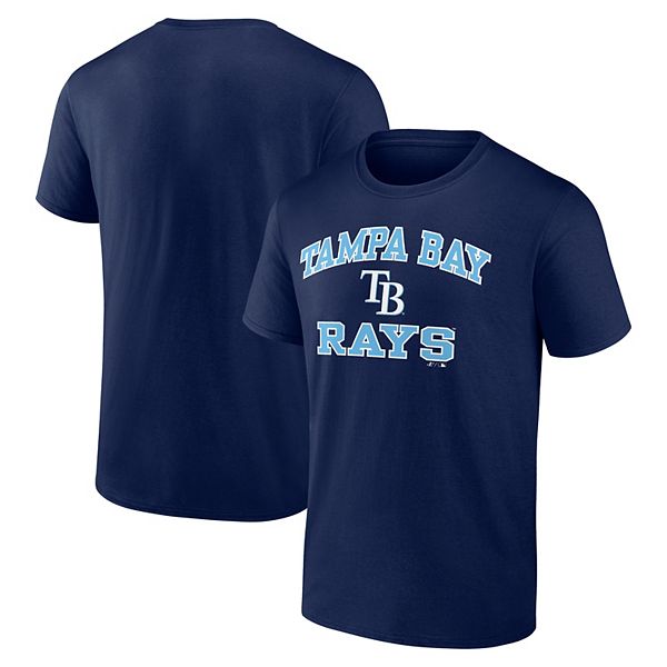 

Мужская футболка Tampa Bay Rays Heart and Soul с логотипом, цвет navy Unbranded