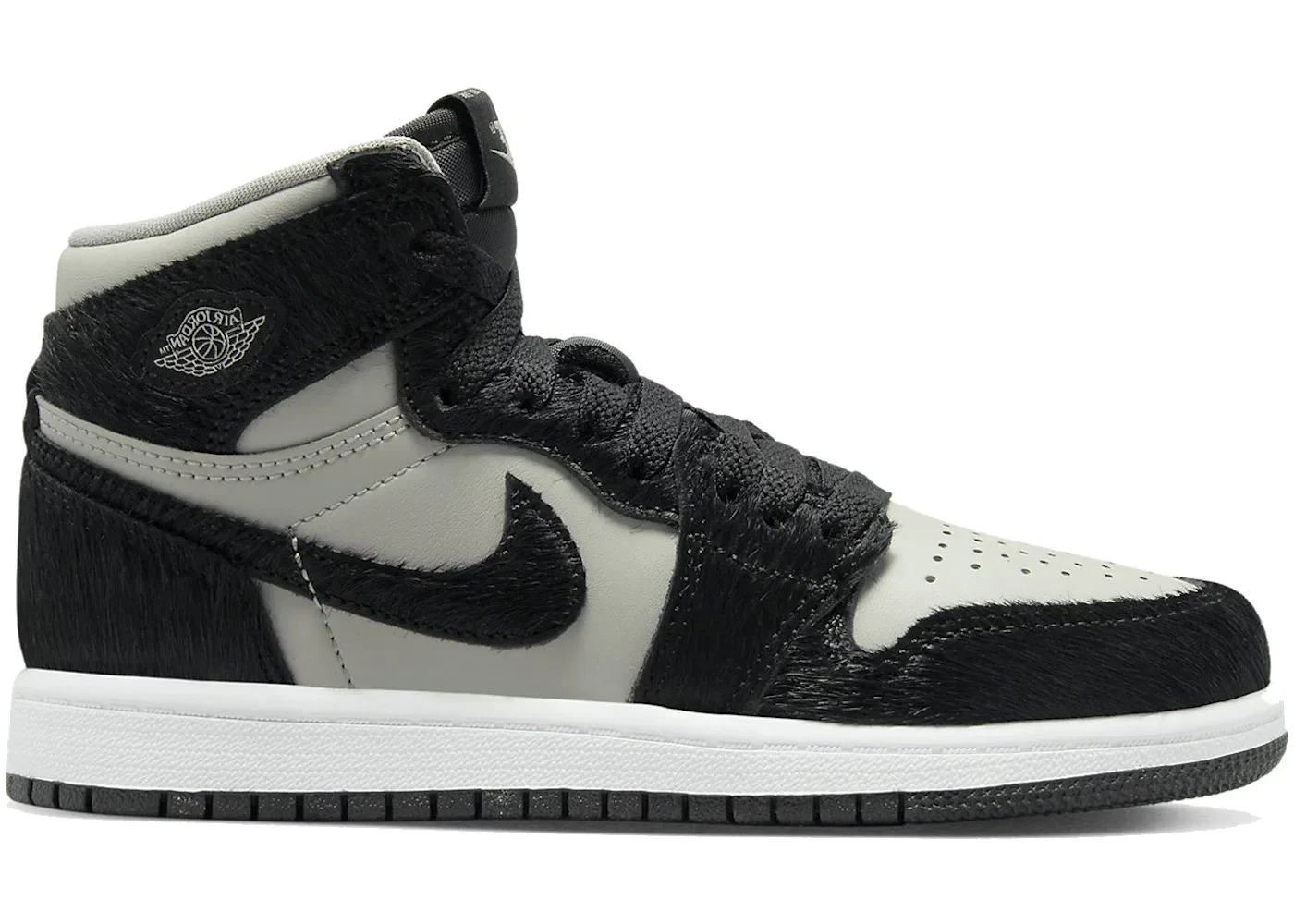 Детские кроссовки высокие с принтом Jordan 1 Retro High OG Jordan, Medium Grey/Black-White