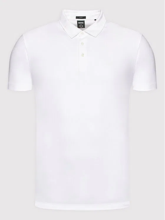 Поло slim fit Palosh Boss, белый — фото 4