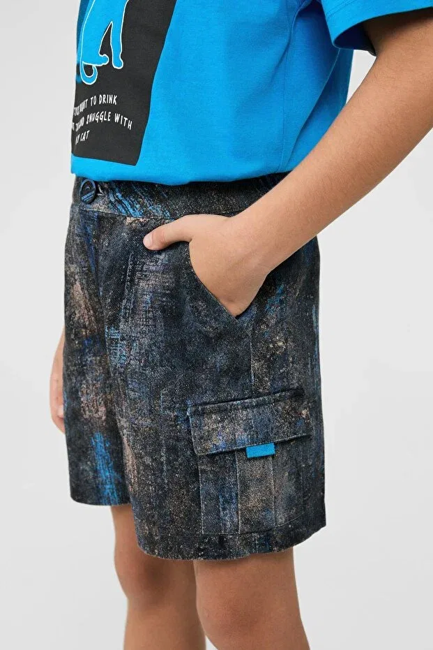 Детские шорты для мальчиков с принтом Nbt Jeans, Patterned — фото 3