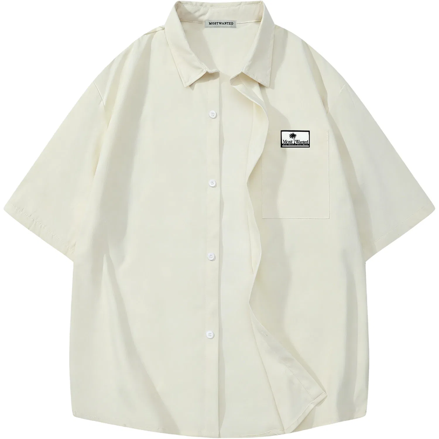Детская рубашка с воротником и тонкой тканью MostwantedLab, Ivory White
