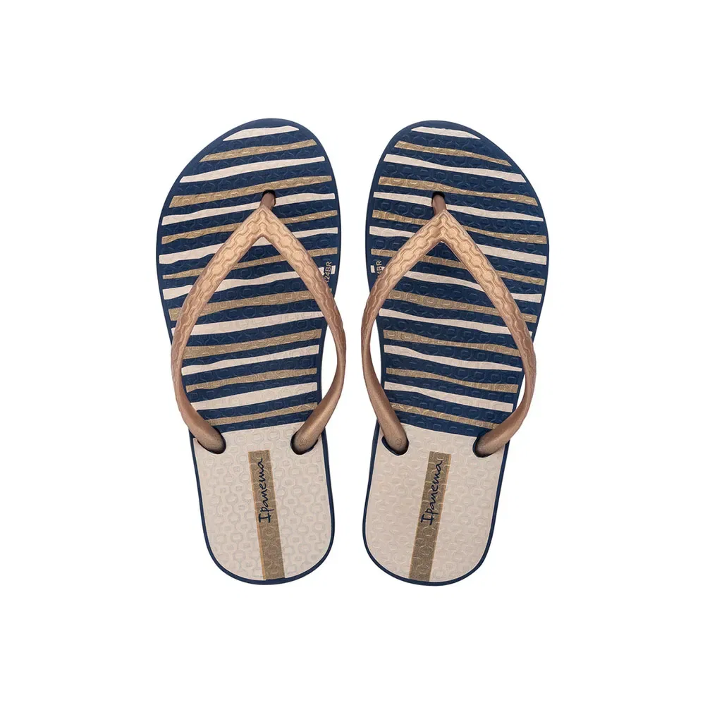 Детские шлепанцы для девочек с принтом Classic Happy Ipanema, Beige — фото 2