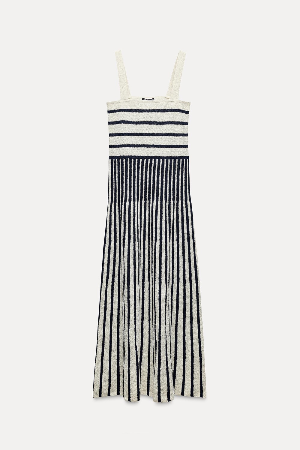 

Платье Zara Bias Cut Midi, темно-синий/белый