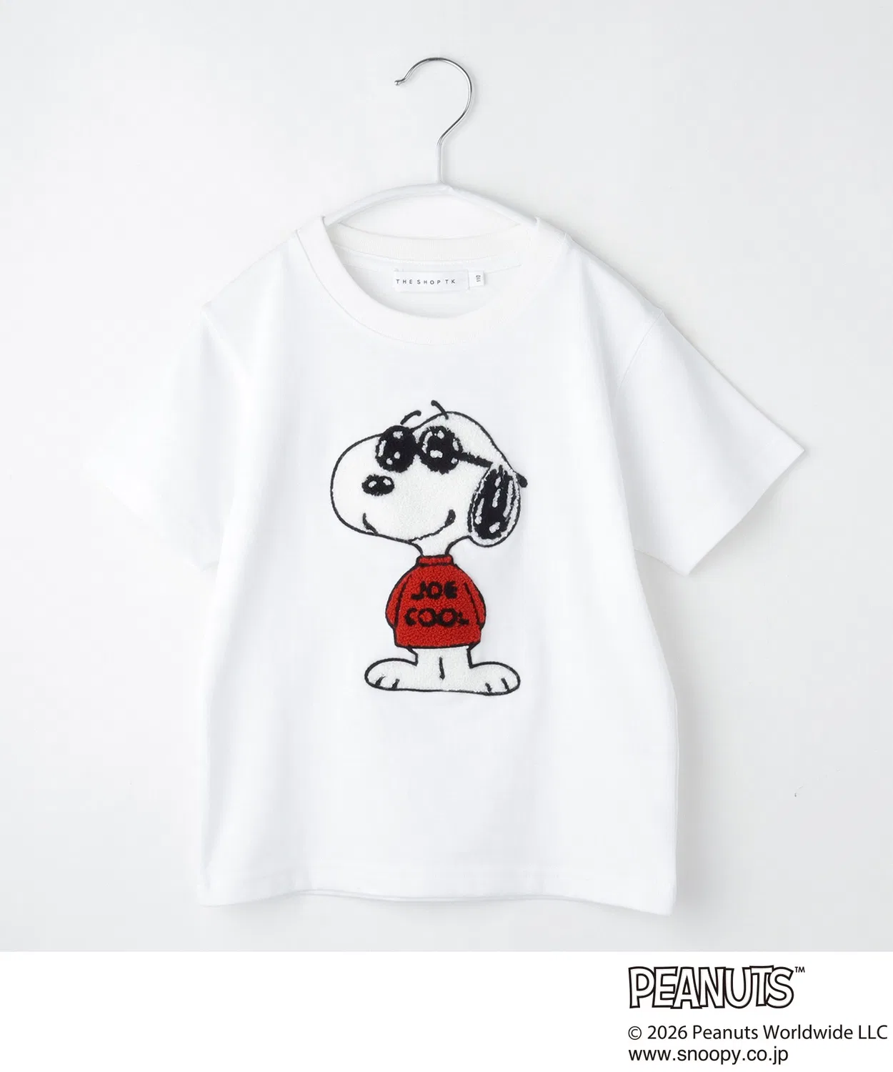 Детская футболка с вышивкой Snoopy Sagara Half Sleeve THE SHOP TK, White