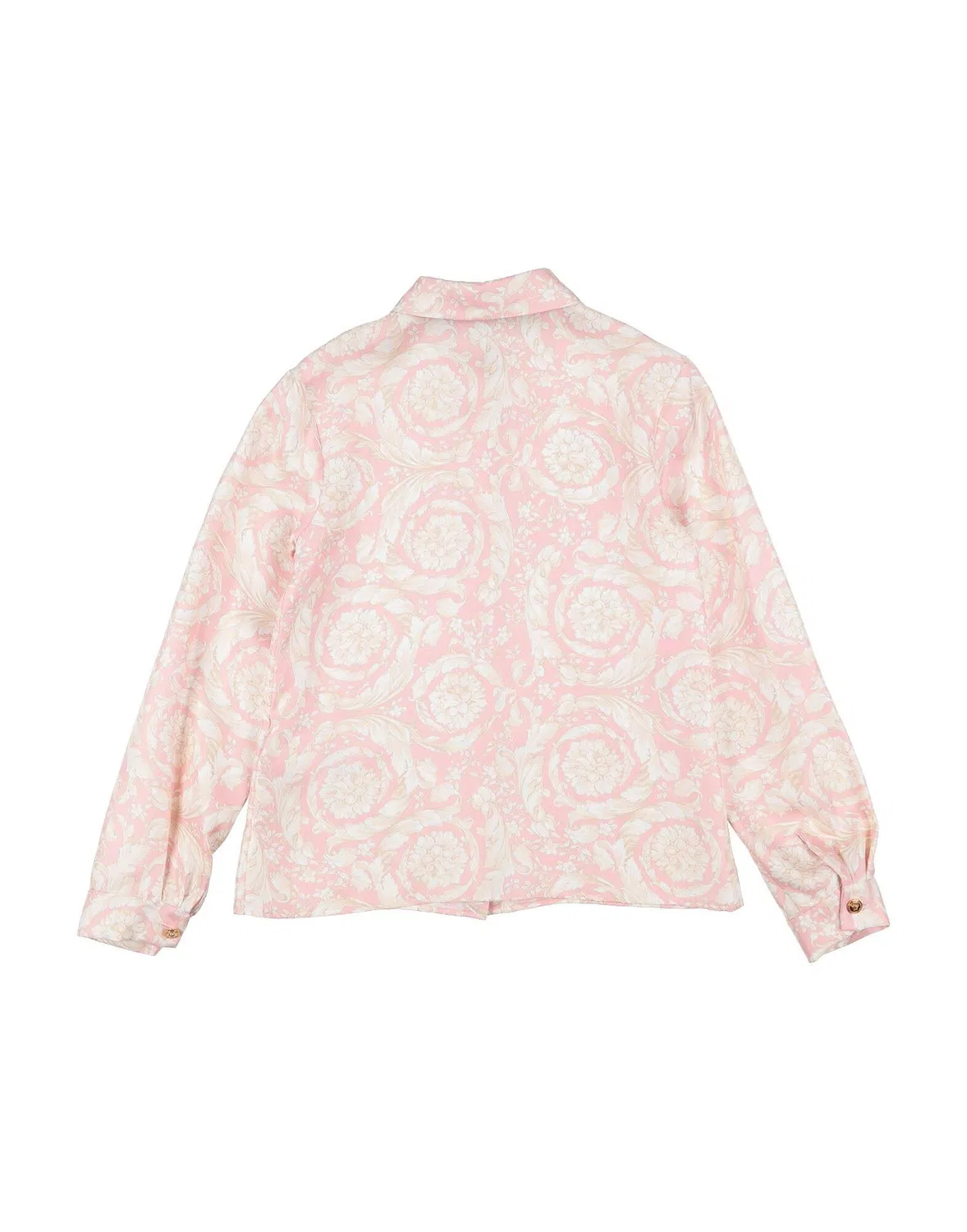 Детская рубашка для девочек с классическим воротником Versace Young, Light Pink — фото 2