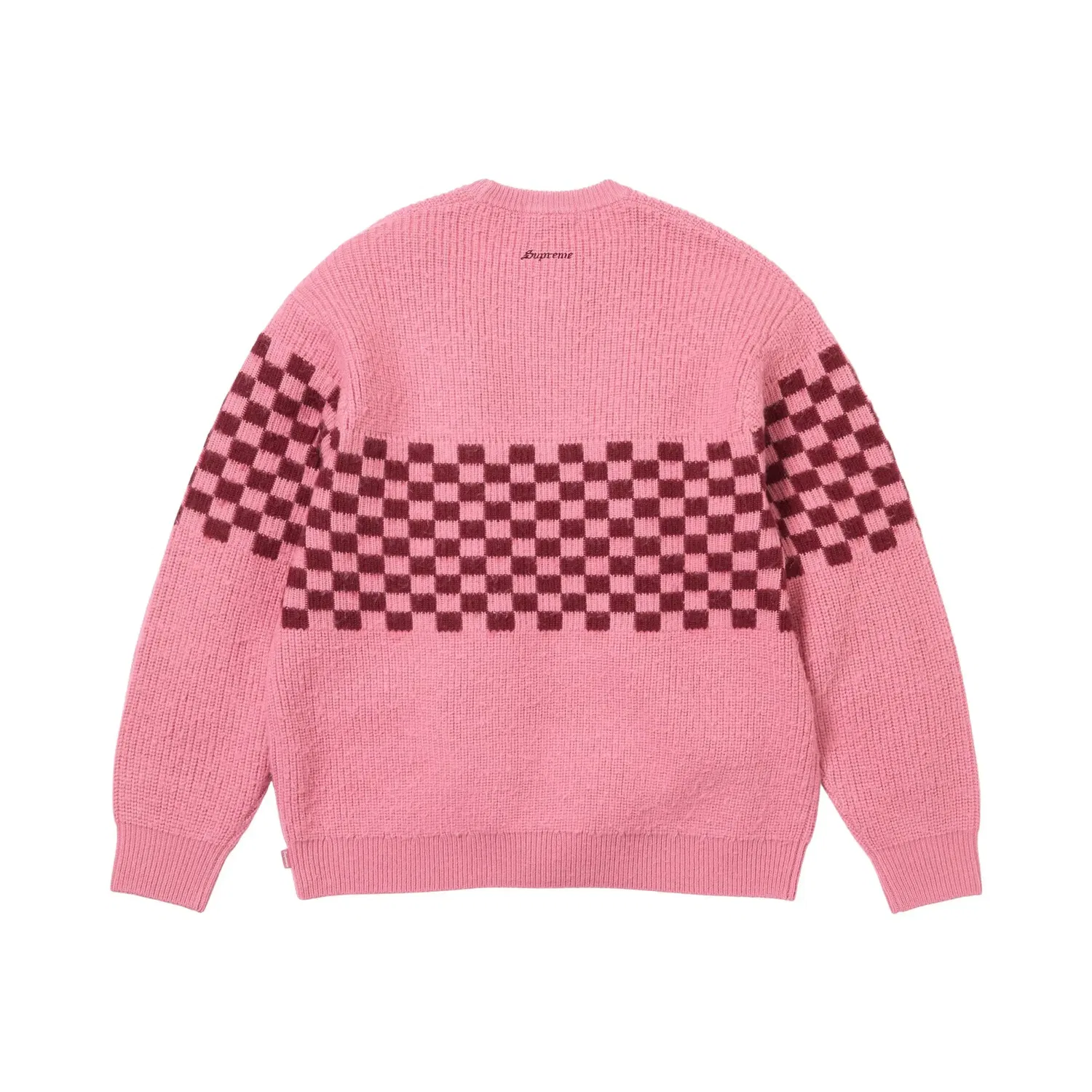 Свитер с принтом Supreme Checkerboard Pilled, Pink — фото 2