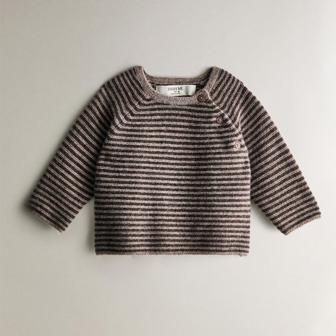 

Детский кашемировый свитер Zara Home, серо-коричневый