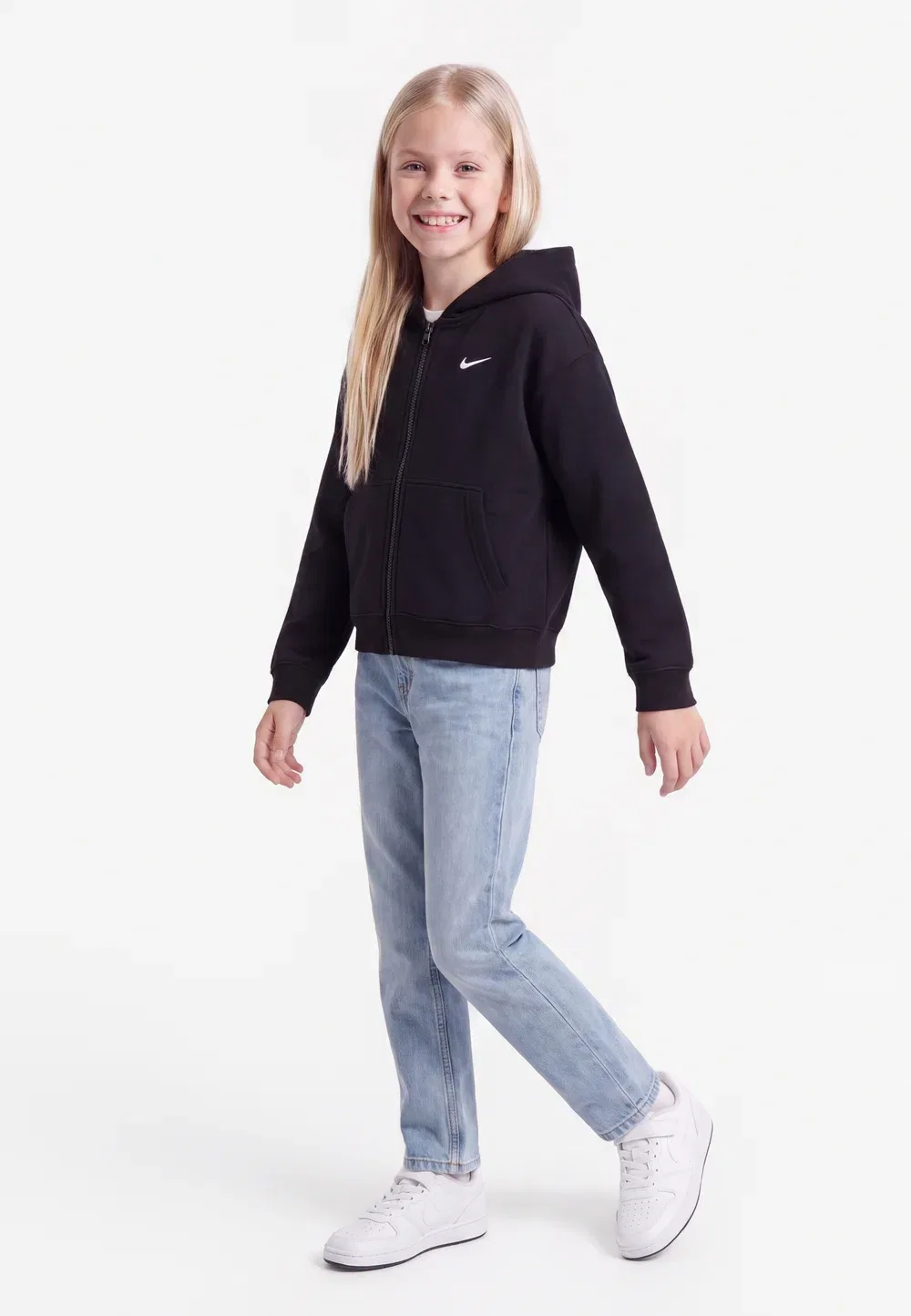 Студия - толстовка на молнии Nike Sportswear, Black/White