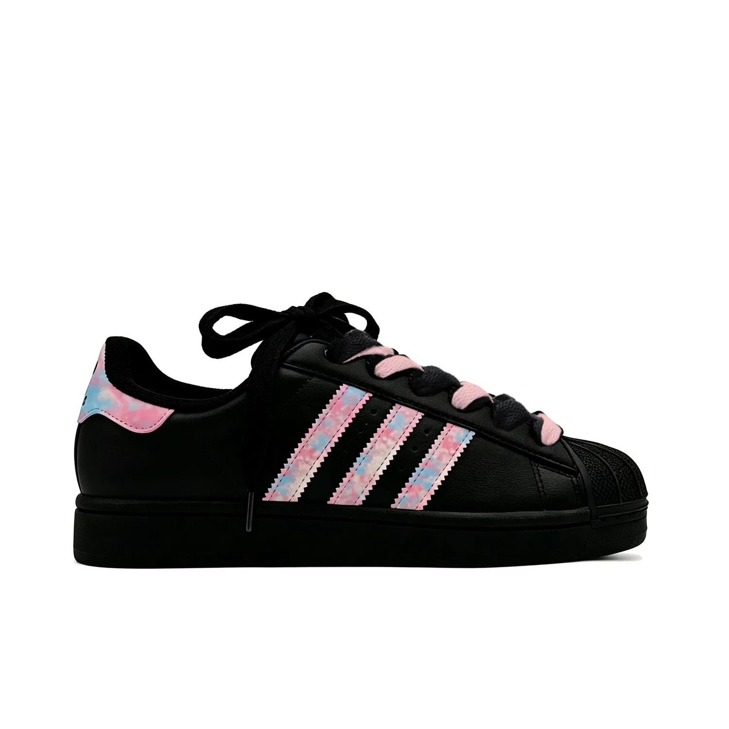 Детские кроссовки с низким верхом Superstar Black/White Adidas Originals, Черный/Белый — фото 4