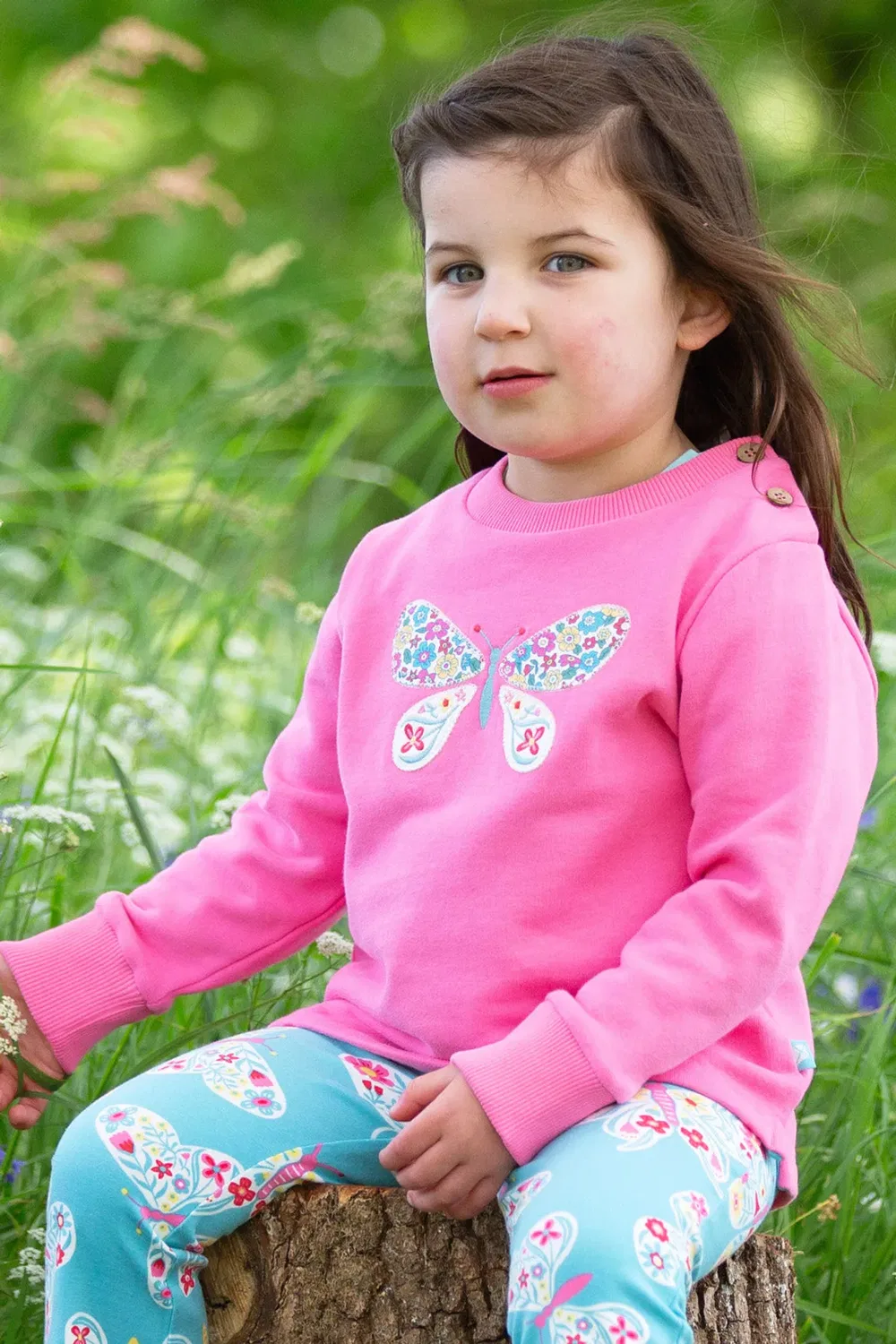 Детский свитшот Flutterby Kite, Pink — фото 2