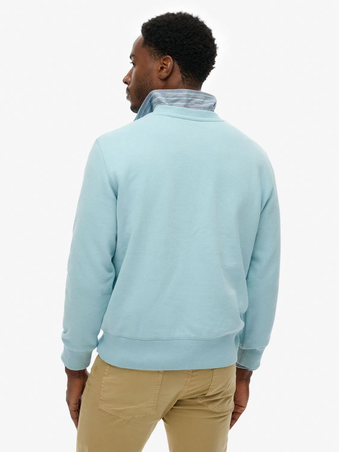 Свитшот с логотипом Essential Logo Superdry, бирюзовый — фото 2