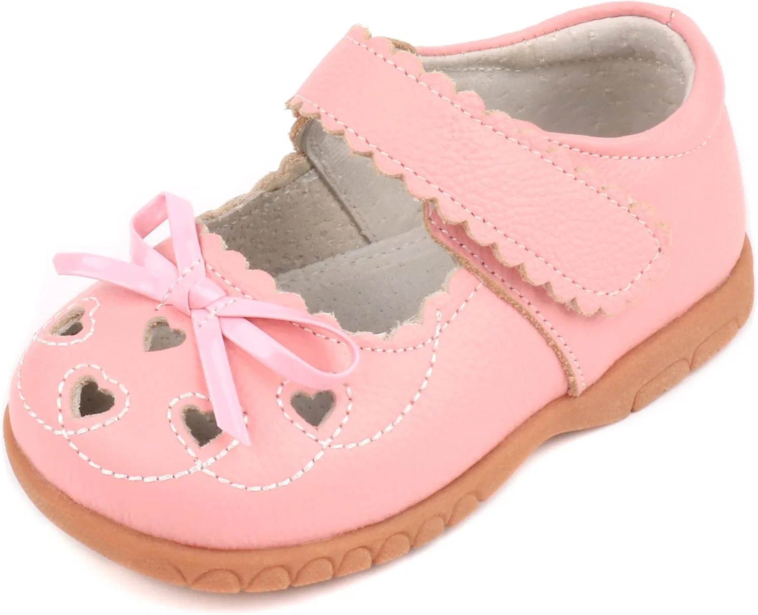 Детские туфли Мэри Джейн с кожаными бантами Femizee, Pink Bow