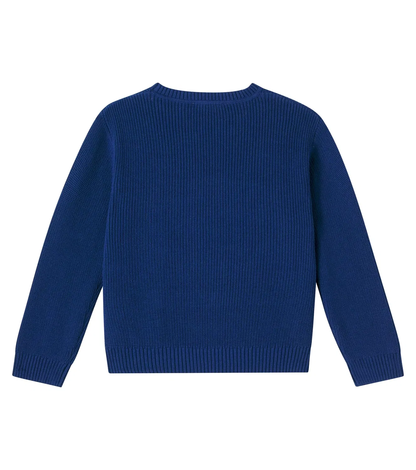 Свитер хлопковый с бахромой Stella Mccartney Kids, синий — фото 3