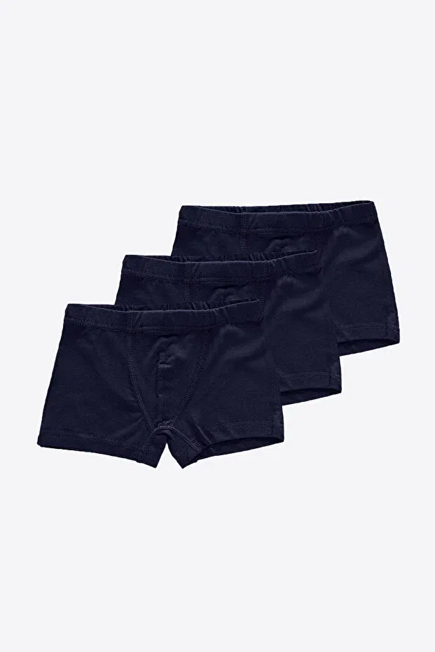 Детские боксеры для мальчиков с эластаном 3 шт Malabadi, Navy Blue