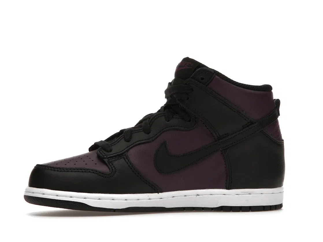 Детские кроссовки высокие с принтом Fragment Nike Dunk High Nike, Wine/Black-White — фото 3