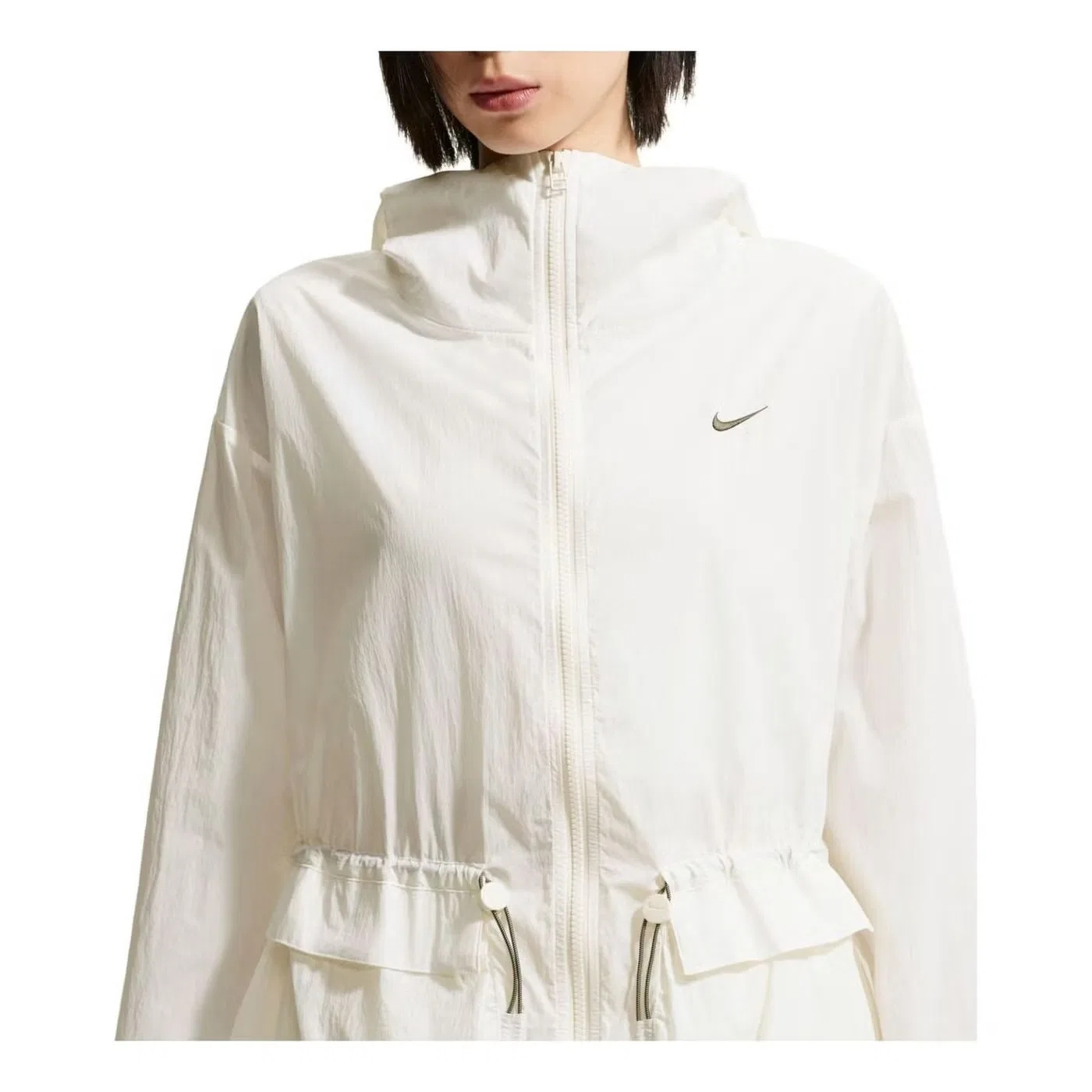 Худи оверсайз с капюшоном Nike, айвори