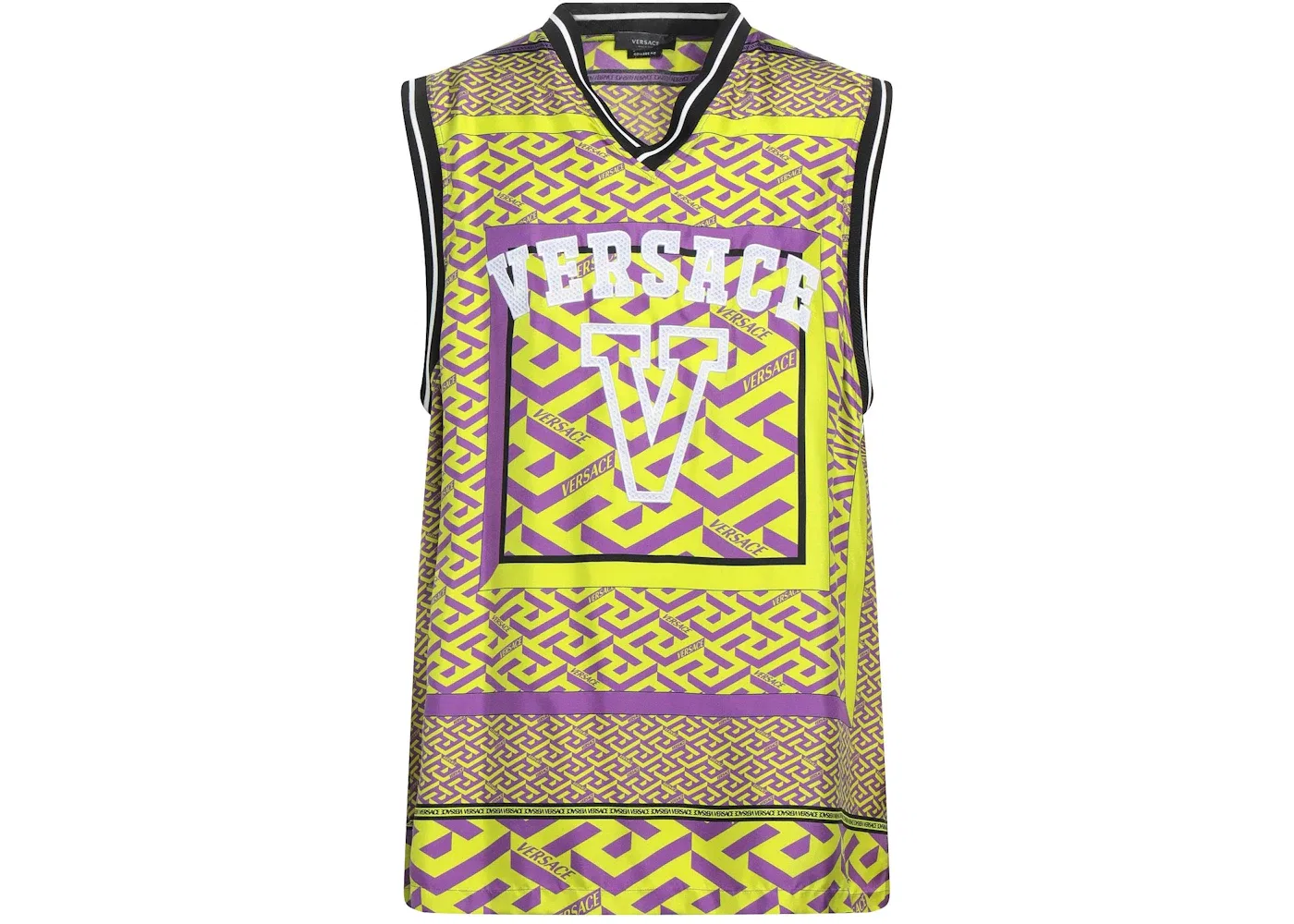Мужской топ-майка с принтом Versace 78, Lime Green/Multi
