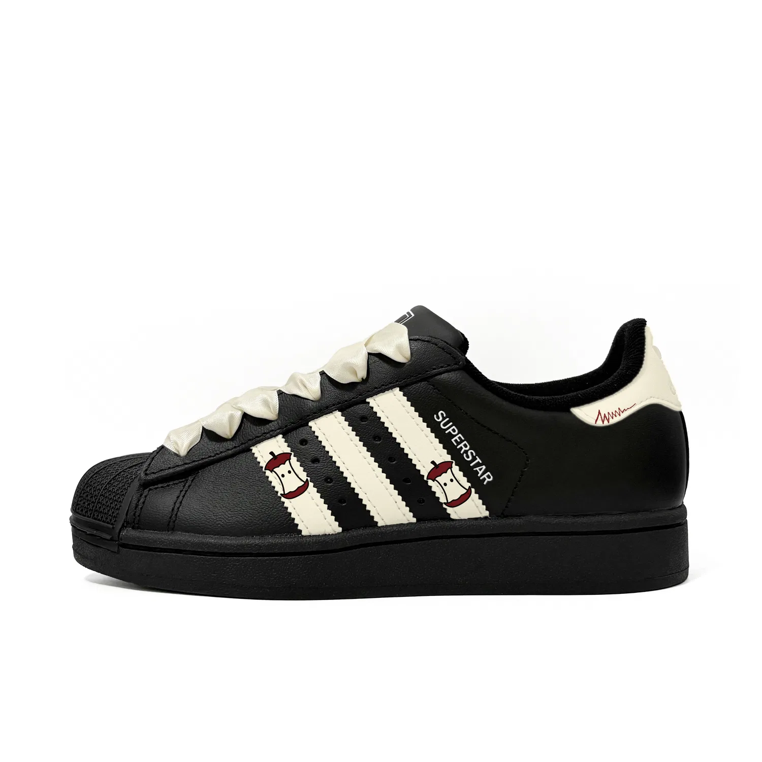 Детские кроссовки для скейтбординга кожаные Superstar 2 Adidas Originals, Black