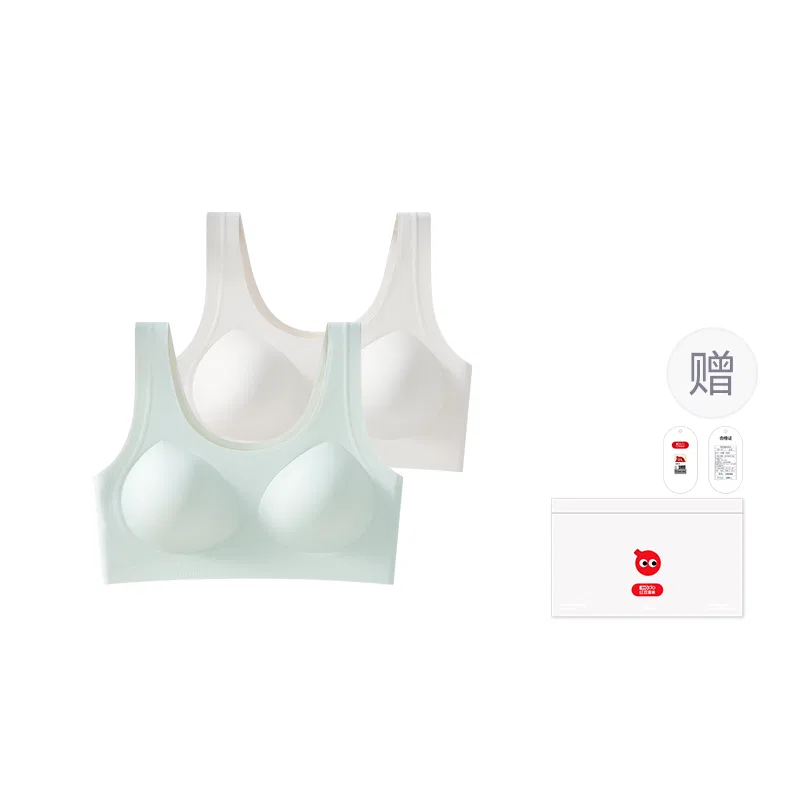 Детское бра для девочек бесшовное корректирующее Red bean, Цвет Ivory White Light Blue